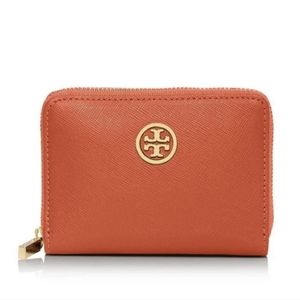 Tory Burch Orange Wallet/Card Holder Key Fob